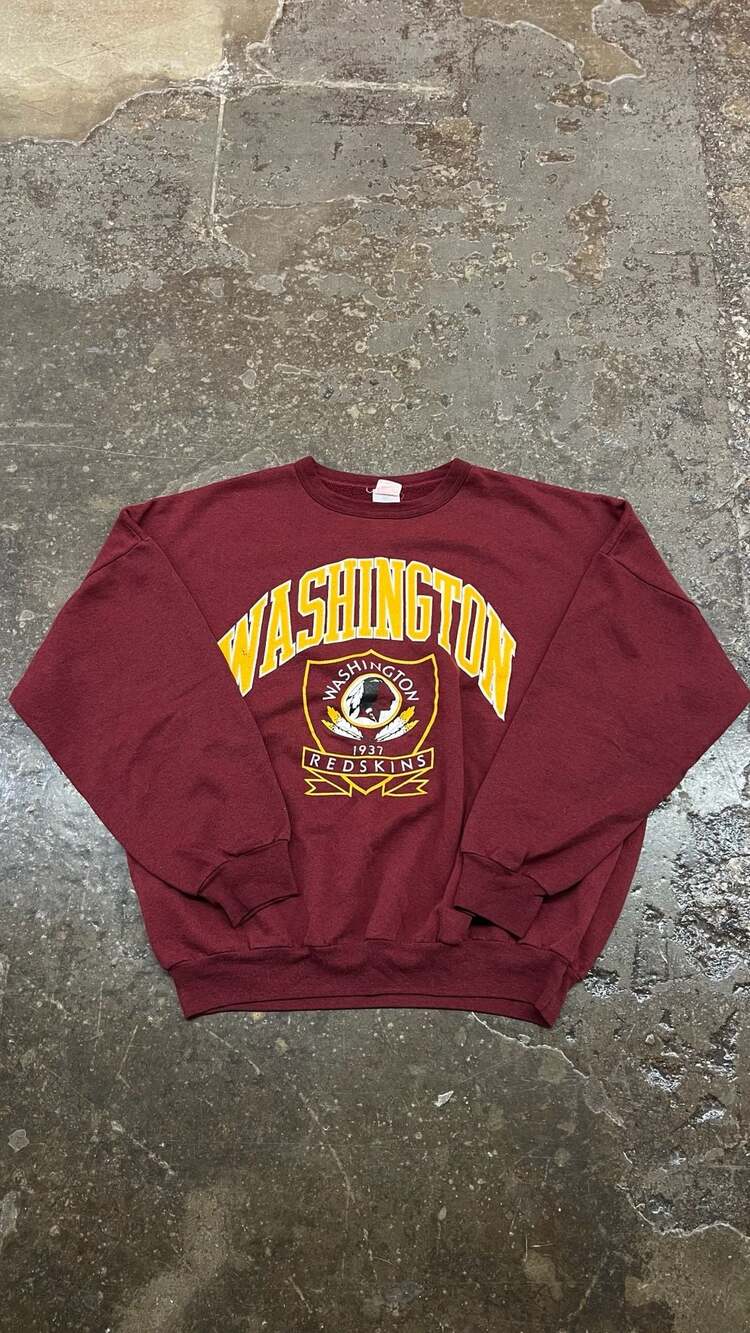 Vintage Washington Redskins Crewneck Sweatshirt Burgundy